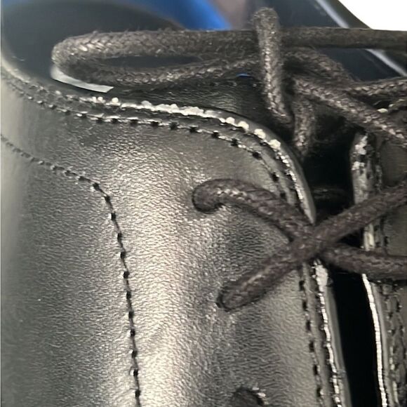 Johnston & Murphy Stockton Black Leather Cap Toe Lace Up Size 11 - Picture 4 of 13